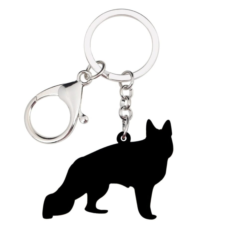 Acrylic German Shepherd Dog Keychain