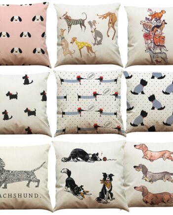 Vintage Dog Pillow Case/Cushion Cover